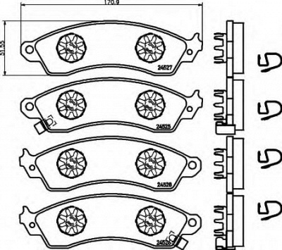 HELLA PAGID 8db355021031 -  Комплект тормозных колодок, дисковый тормоз